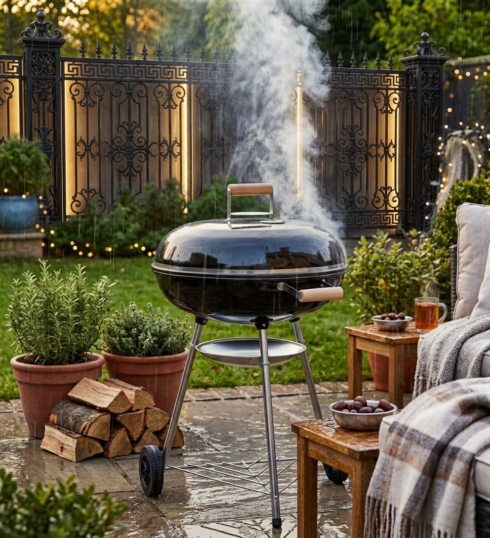 Round rectangular kamado and portable charcoal grill shapes