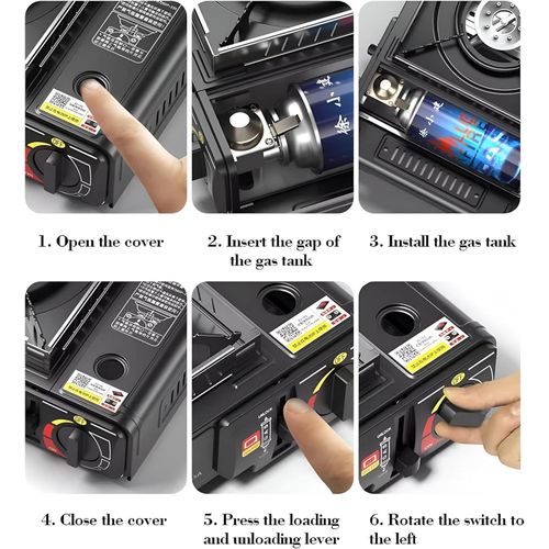 Portable Butane Camping Stove – 2,200W Single Burner with Piezo Ignition