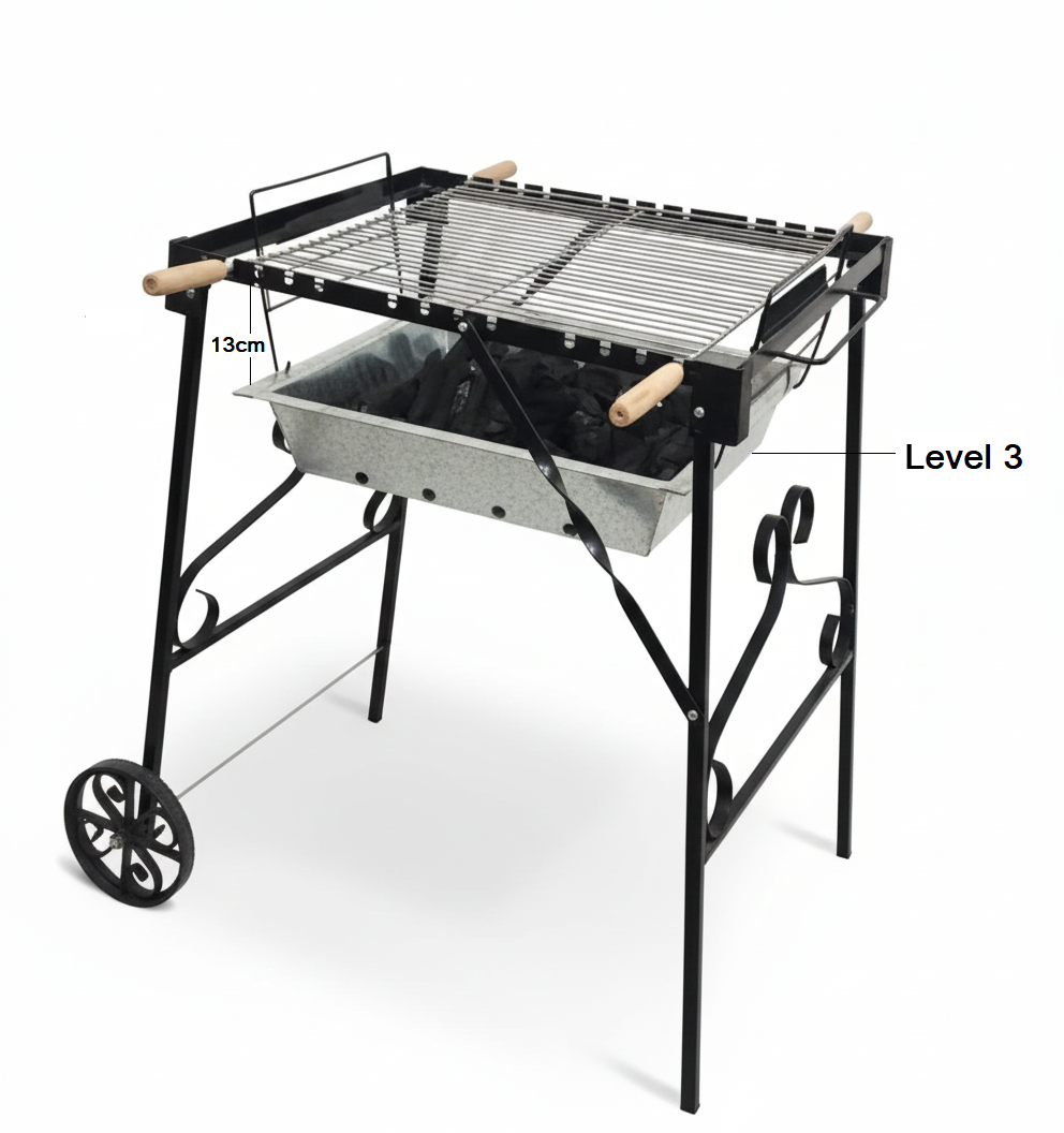 Vota Rustic Garden Charcoal Grill  -Dynamic Airflow Edition -3 Heat Levels