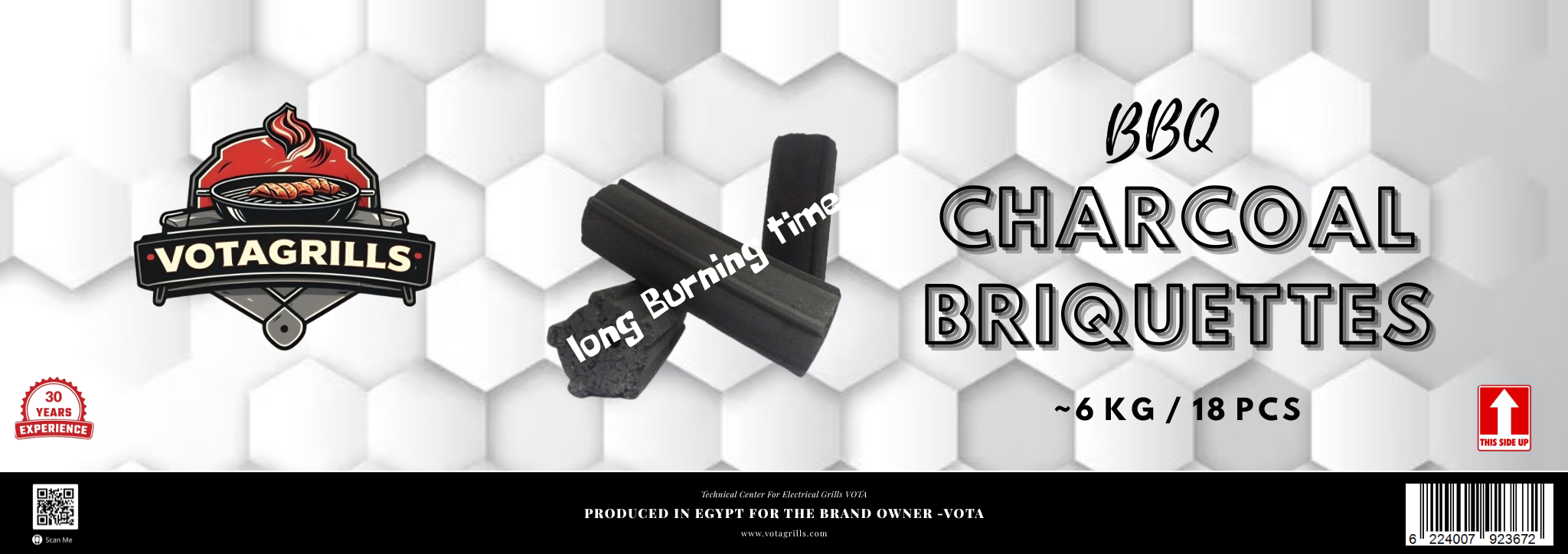 Premium BBQ Charcoal Briquets – 6kg Long-Burn Value Pack