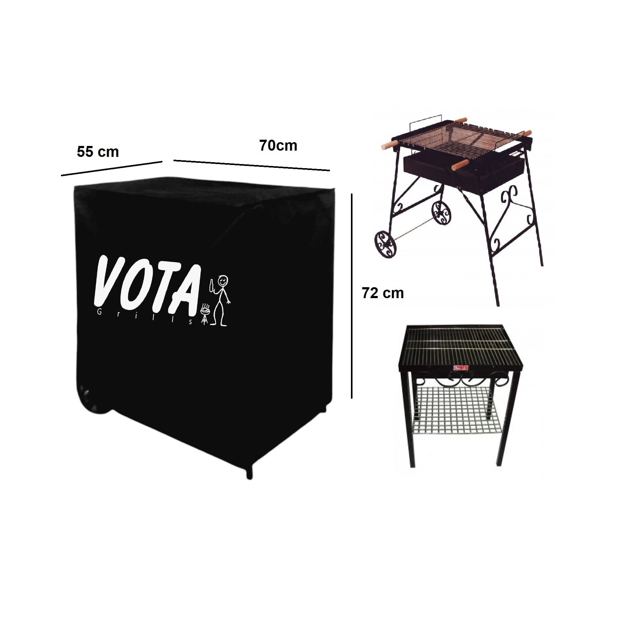 Rectangle Garden Grill Cover Size S