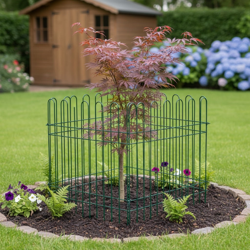 Premium Metal Garden Fence Set (Set of 4 Panels)