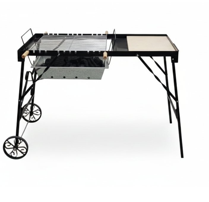 Vota Rustic Garden Charcoal Grill with Serving Rack -Dynamic Airflow Edition -3 Heat Levels