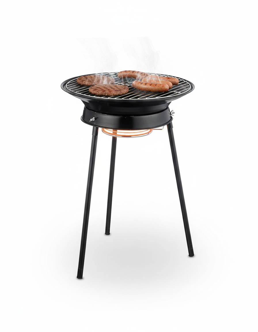 Round Campping Grill With Stand