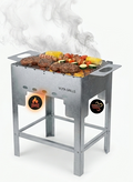 Vota Grills Charcoal Grill with Stand | 30x40 cm | Featuring Air Dynamic Technology
