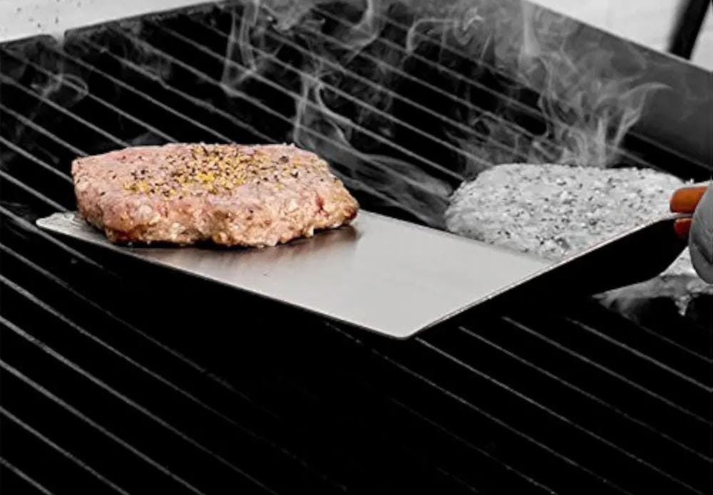 أداة شواء متعددة البرغر مطلية بالكروم