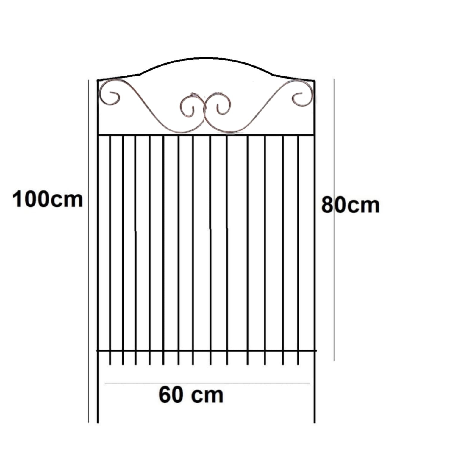 Premium Metal Garden Fence Set (Set of 5 Panels) – Decorative No-Dig Border