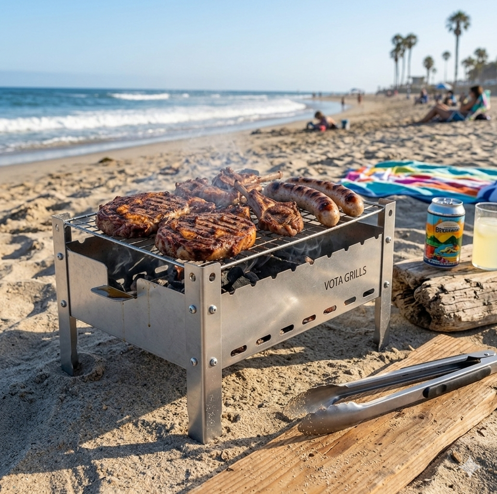 Rectangle Camping Charcoal Grill With Air dynamic system
