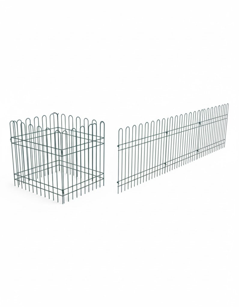 Premium Metal Garden Fence Set (Set of 4 Panels)