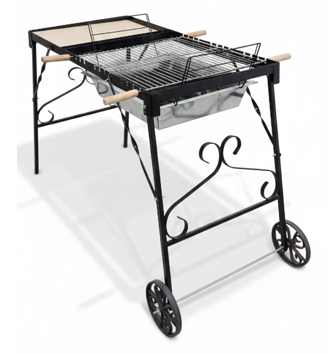Vota Rustic Garden Charcoal Grill with Serving Rack -Dynamic Airflow Edition -3 Heat Levels