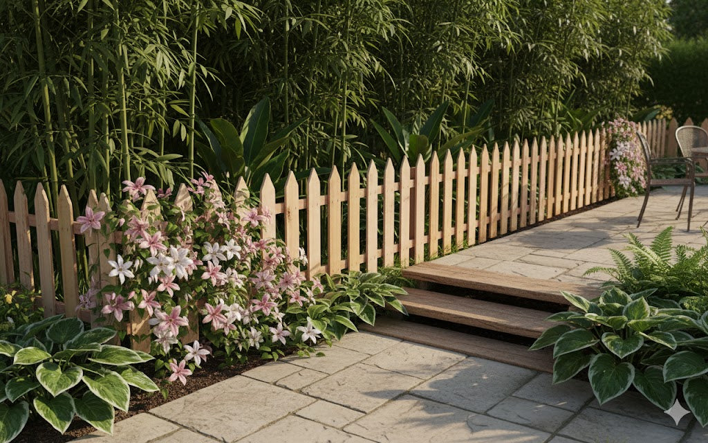 Wood Garden Fence 100 x 80 cm
