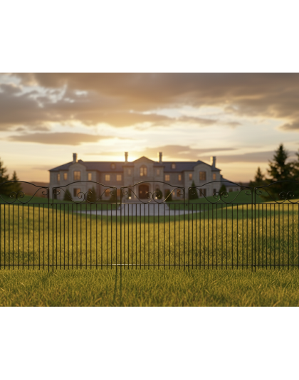 Steel Garden Fence 90 Cm Hight 3 Meter Set