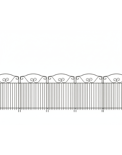 Steel Garden Fence 90 Cm Hight 3 Meter Set