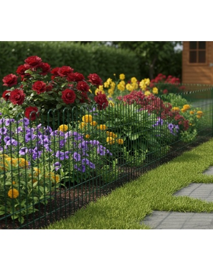 Steel Garden Fence 160 x 40 cm