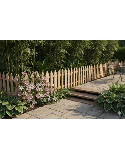 Wood Garden Fence 100 x 80cm