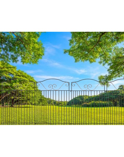 Steel Metal Garden Fence Set of 5