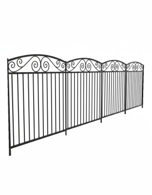 Steel Garden Fence 90 Cm Hight 3 Meter Set