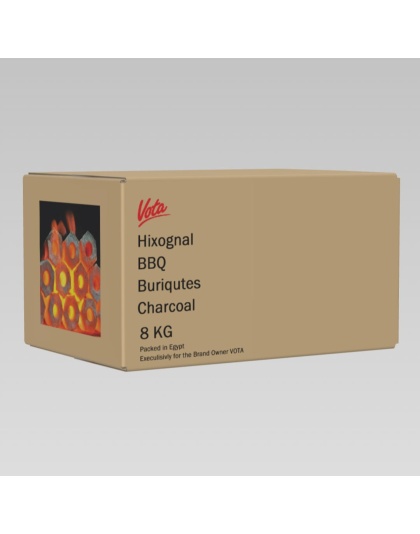 Hexagonal Premium Charcoal Briquets 8 KG