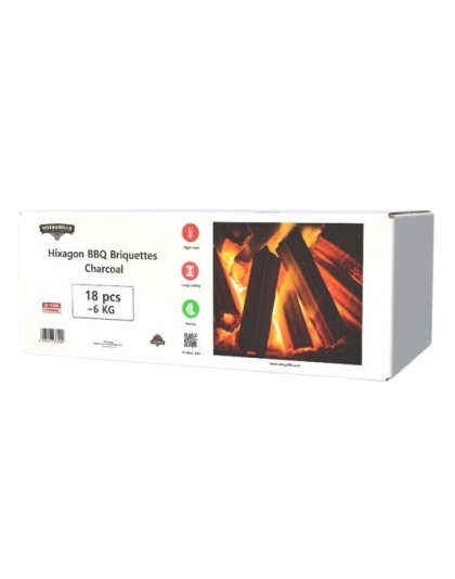 Hexagonal Premium Charcoal Briquets 8 KG